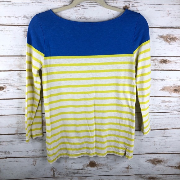 J. Crew stripe colorblock boatneck 3/4 sleeve top - Picture 7 of 8